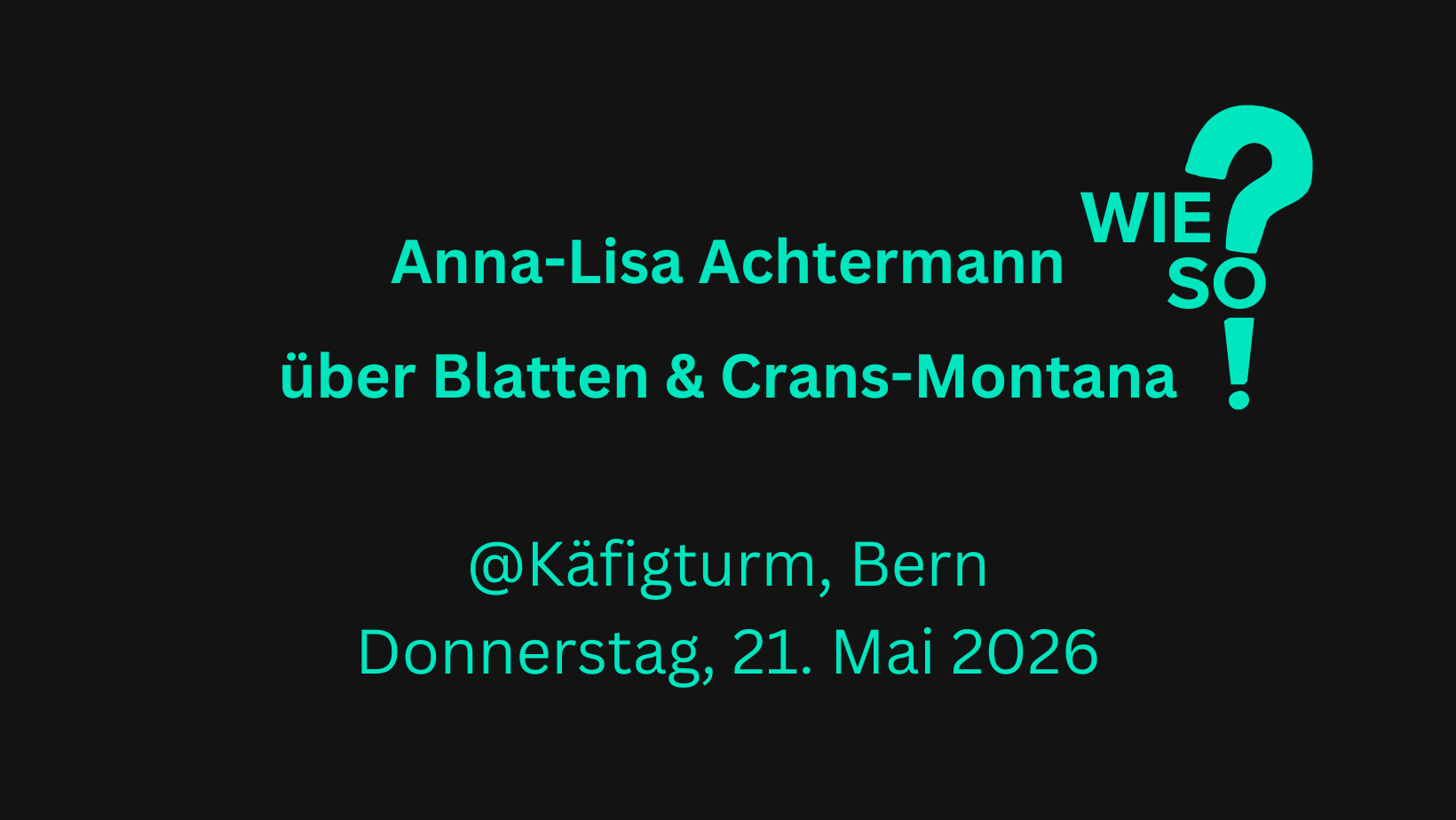 Wie?So! mit Anna-Lisa Achtermann