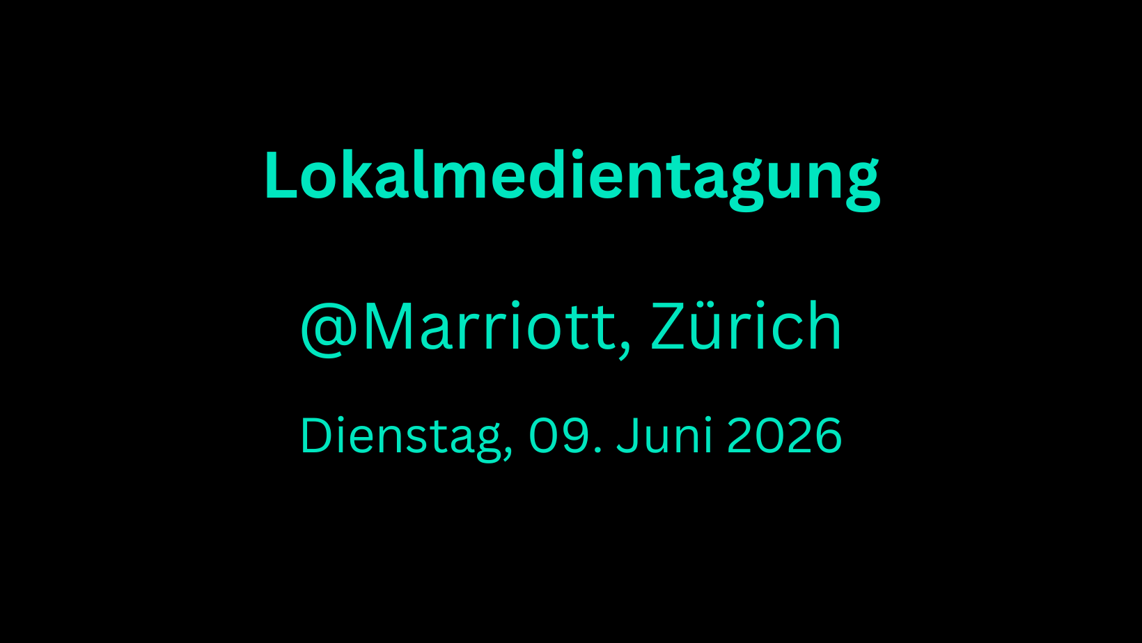 Lokalmedientagung