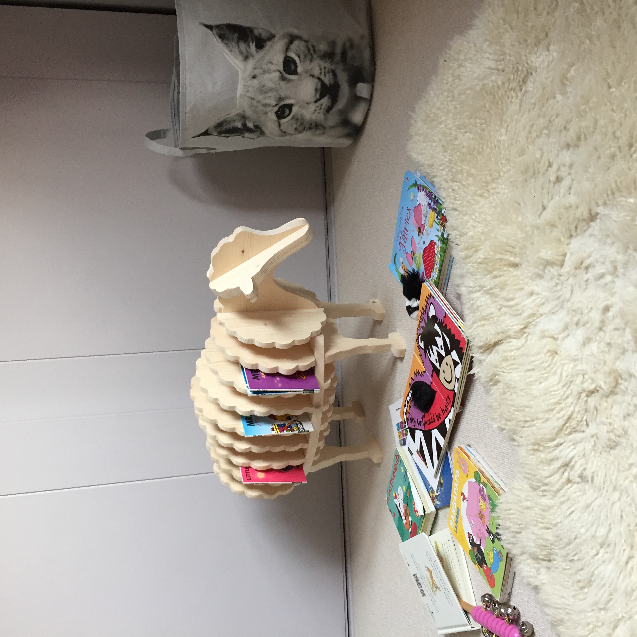 The Baa Baa bookshelf in action in Stella's nursery