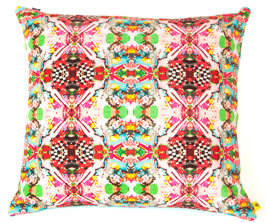 Dogs & Dolls Kaleidoscope Pattern Cushion, £60. 
