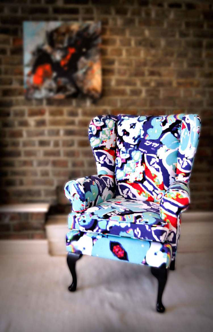 Ducks & Beans wingback armchair, £995. 