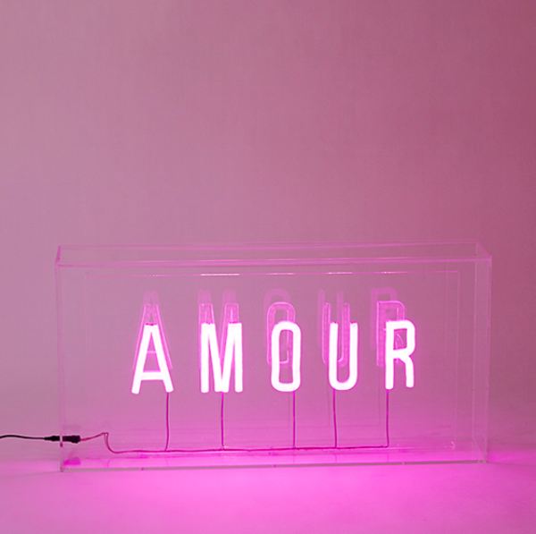 Stella + the Stars is all over this 'if money was not object' Amour neon lightbox by BXXLGHT. .. 