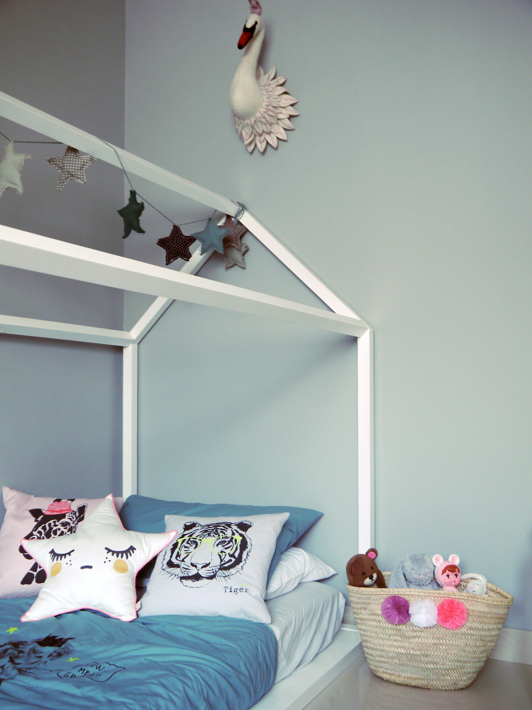 pompom basket heaven: A lovely addition to Stella's bedroom