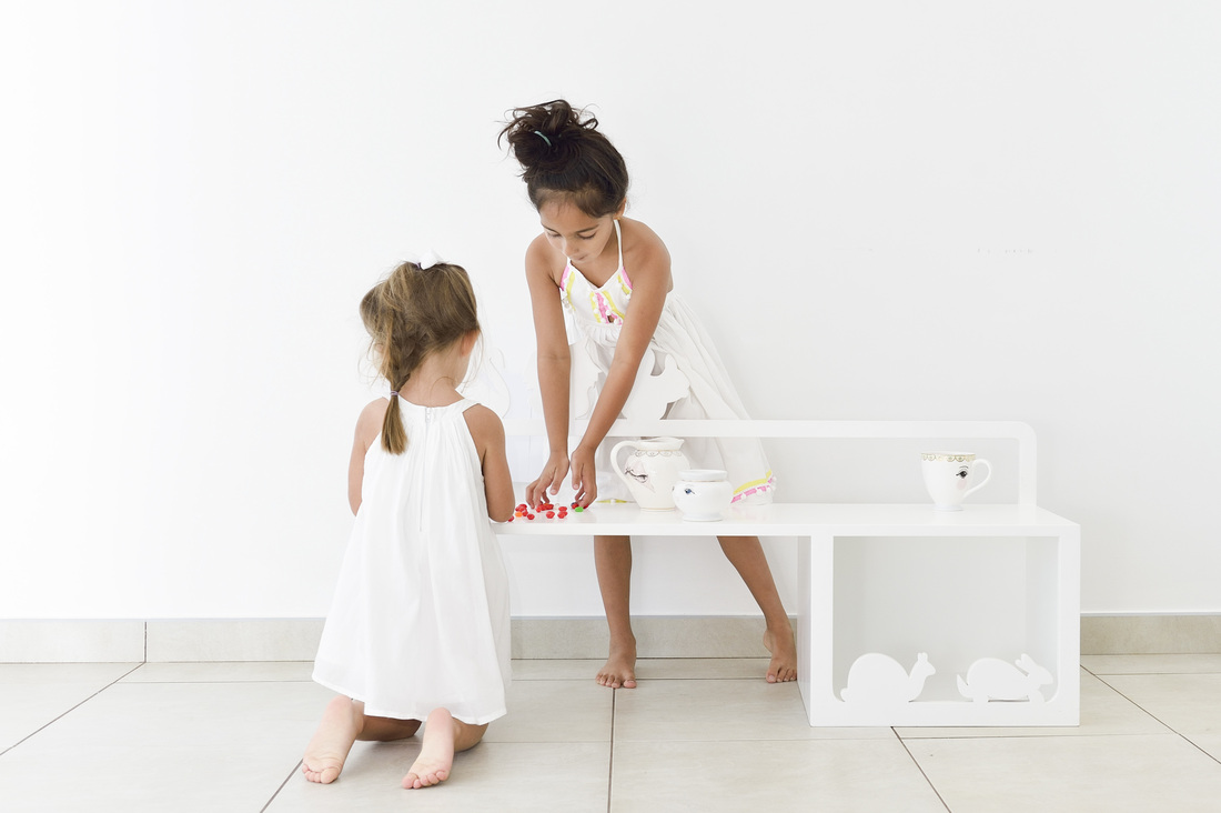 Wild Child Designz's Forest Friends Bench is perfect for any playroom or entrance area...