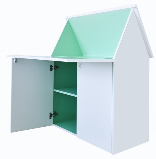 The Secret Study is a clever compact and versatile desk that can be folded to look like a mini house.. 