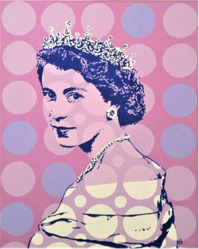 'Young Queen Elizabeth' by Italian artist Franco Zulian ticks all my colourful pop-art boxes... 