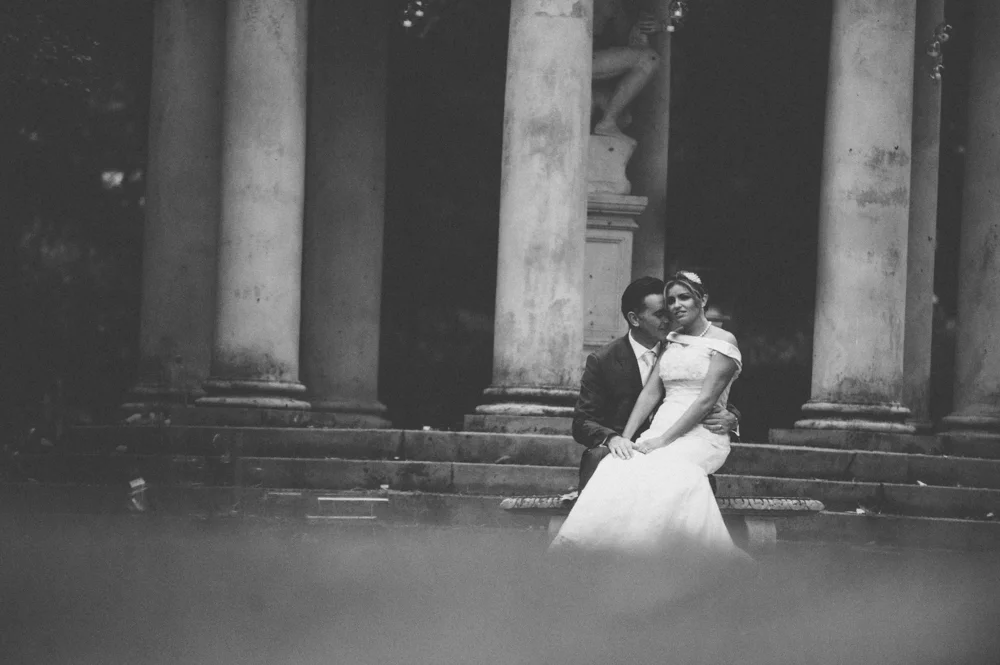 Black and white wedding photography