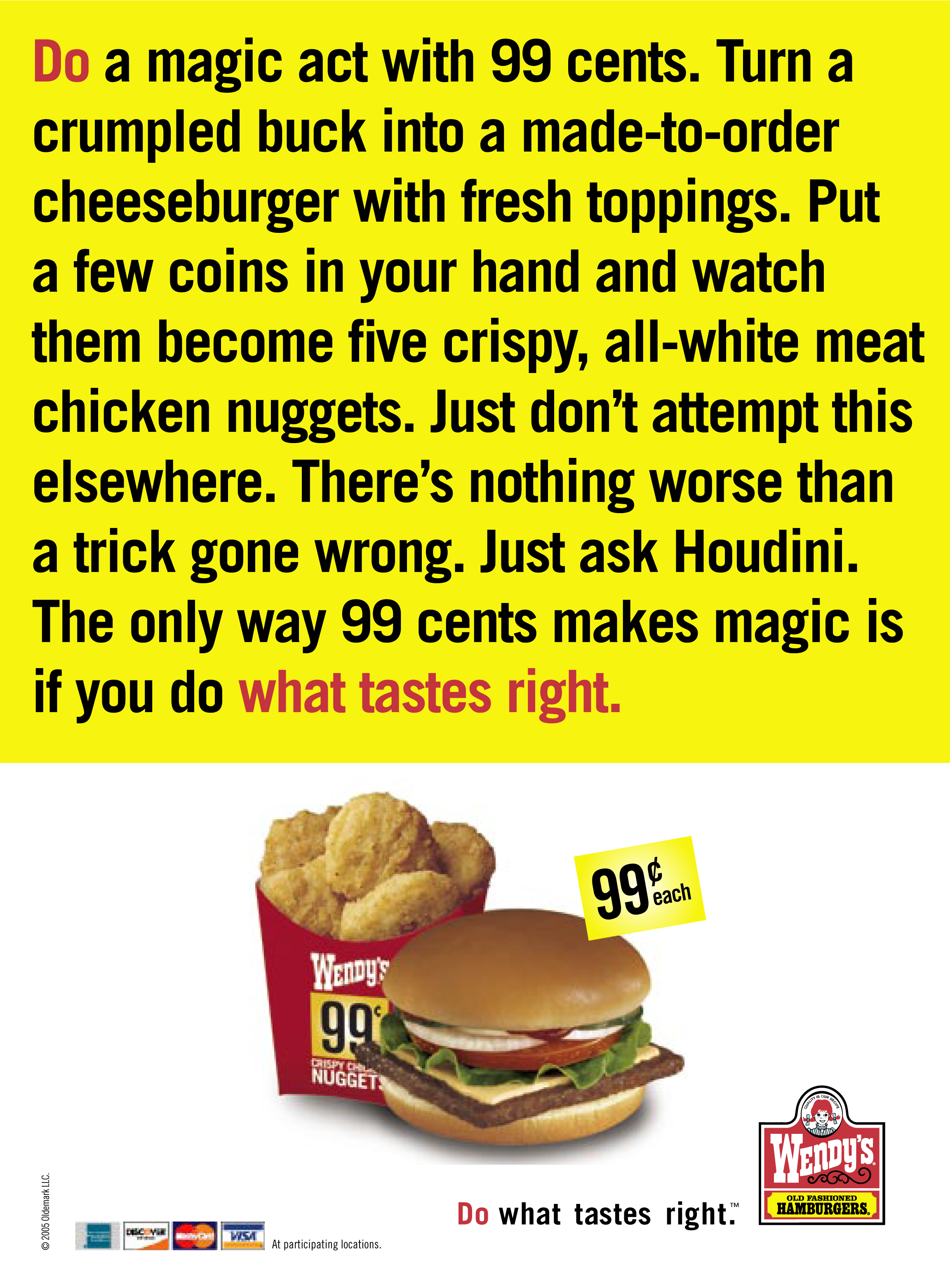 New 99-cent Menu Print/In-store