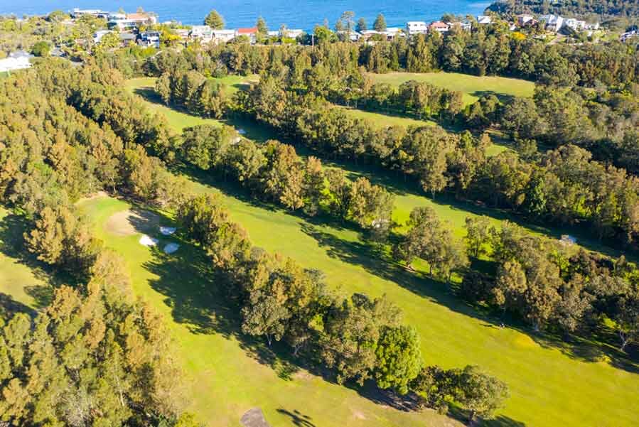 Avalon Golf Course - Avalon Beach - Northern Beaches - Sydney - AERIAL VIEW SUNSET.jpg