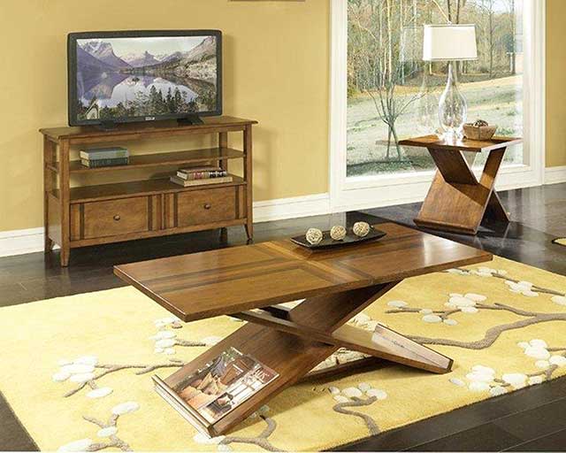 Birch with Walnut Inlay Coffee Table $220