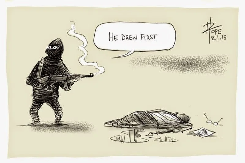 Cartoon by David Pope .
