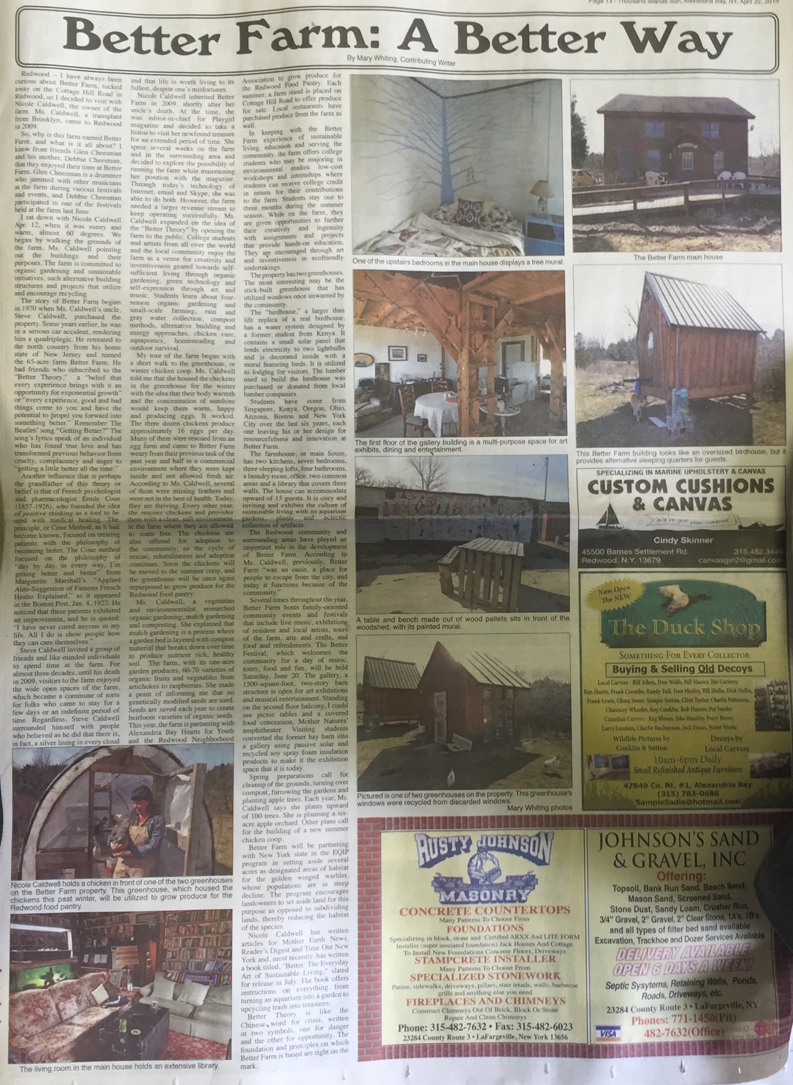 Article and photos by Mary Whiting for the Thousand Islands Sun.