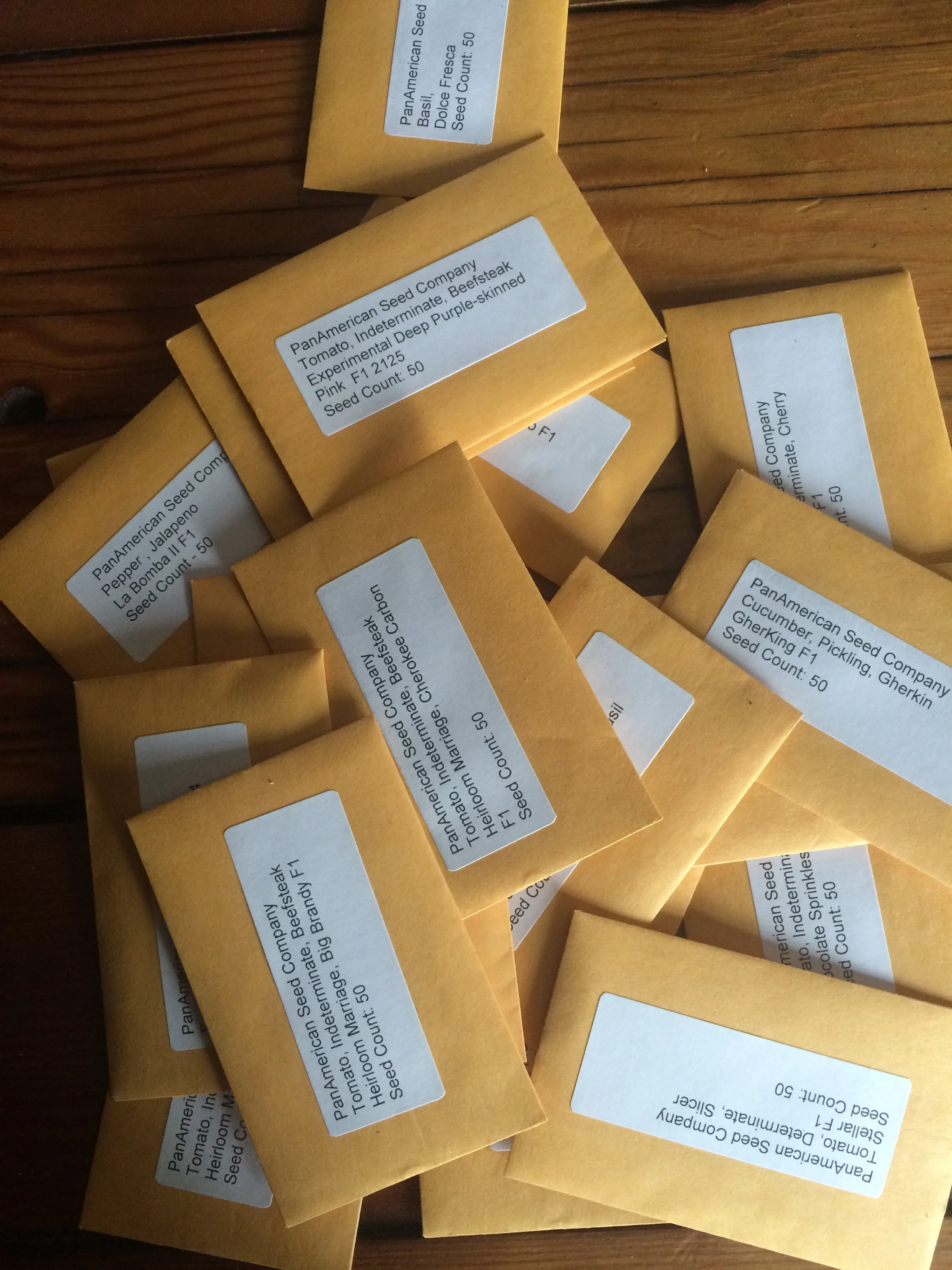 Seed packets from PanAmerican have arrived!