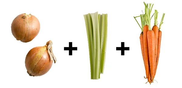 Onions, celery and carrots: the building blocks of any great vegetable stock. From there, add any root vegetables, ginger, lemongrass, parsley, you name it!