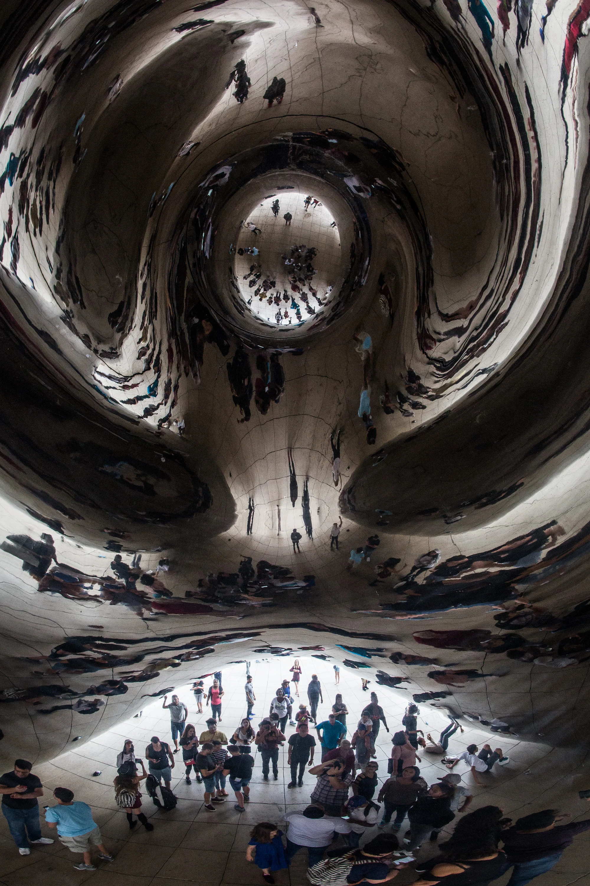 The view from under the 'bean'