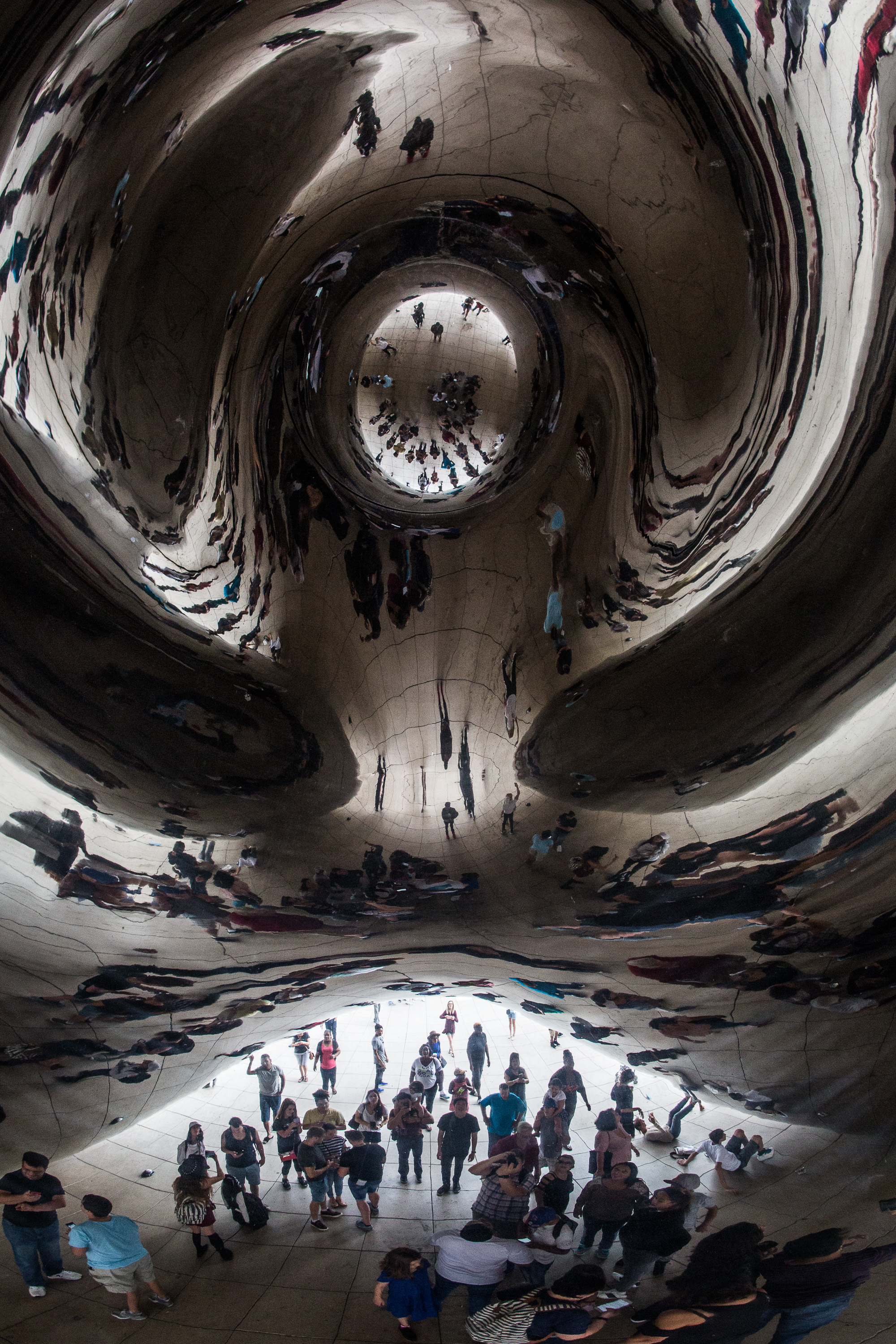 The view from under the 'bean'
