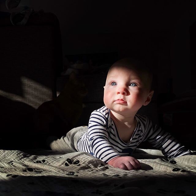 Sunday morning sunshine + tummy time