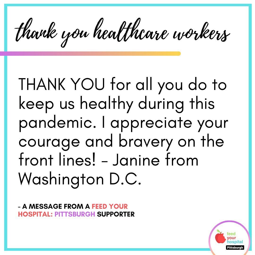 #mondayinspo
💕
🎉
✨
💜
#thankyouhealthcareworkers #feedyourhospital #thankyouhealthheroes #thankyouhealthcareworkers🙏❤️ #covid19 #covid #coronavirus #scrublife #nurselife #doctorlife #pittsburgh #pgh #grateful #gratitude