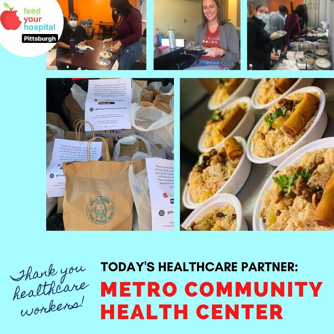 Yesterday&rsquo;s delivery! Last delivery with @tooktook98, we love working with them! Thank you to all of @metrohealthpgh. Hope everyone enjoyed lunch! 💜
🏨 more about Metro Community Health Center: &ldquo;We are an integrated medical, mental healt