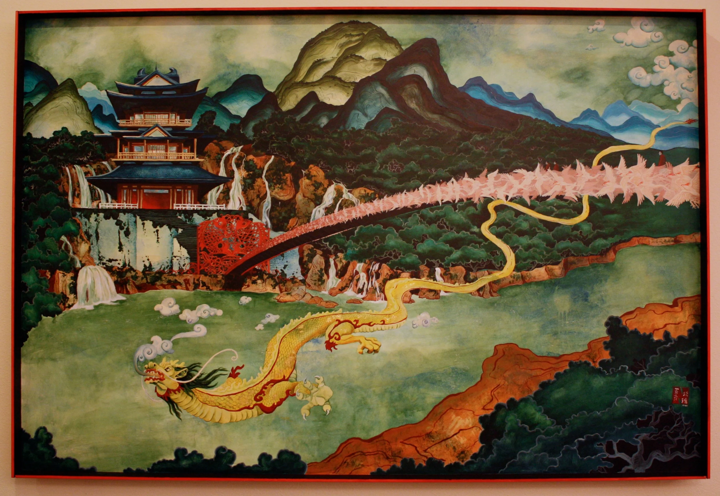 My Comfort, My Rest Installation at New Hong Kong Chef, acrylic on panel, 48" x 60" 2010