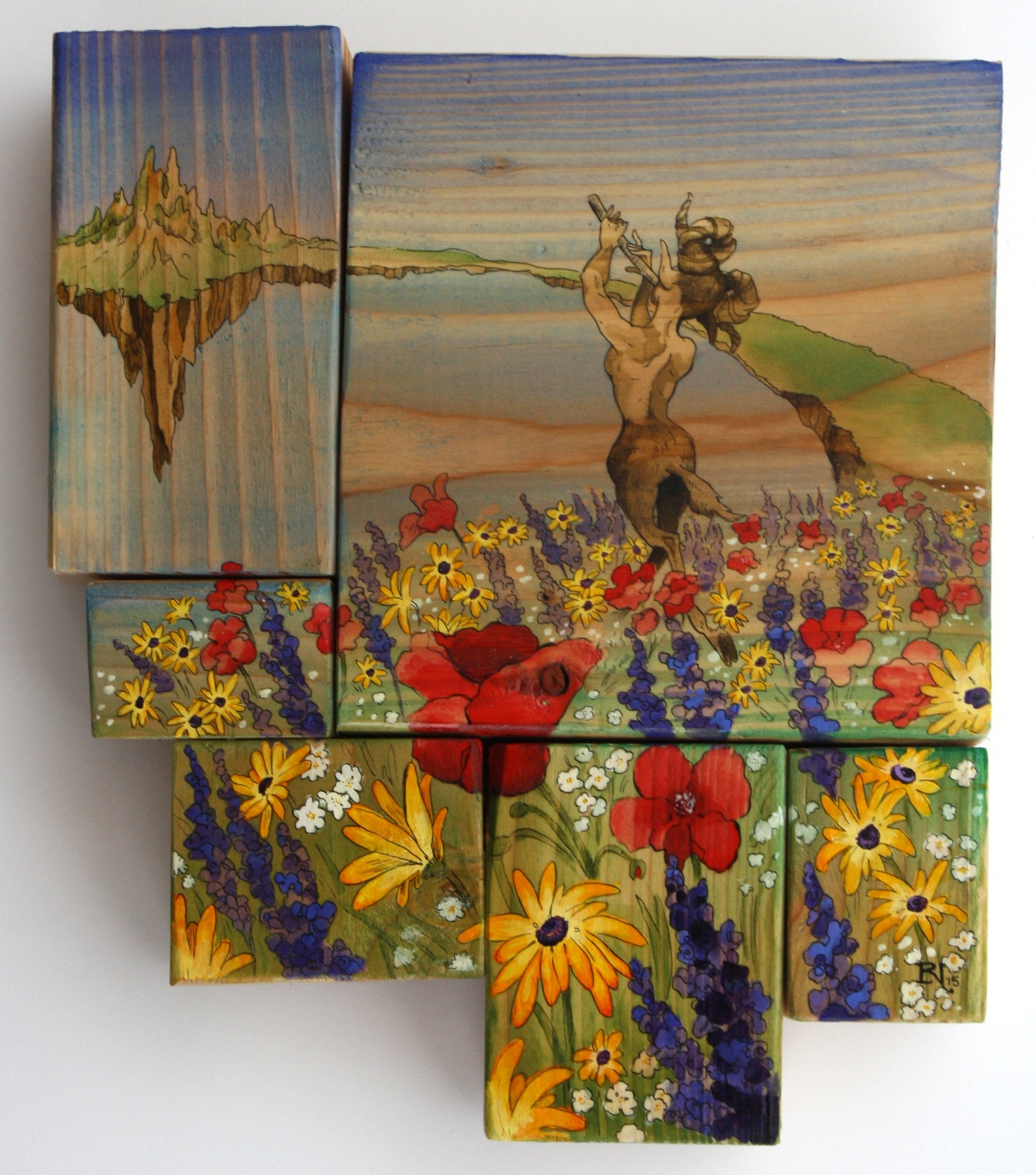 The piece I auctioned off for the ZACC: "Where the Wildflowers Grow"