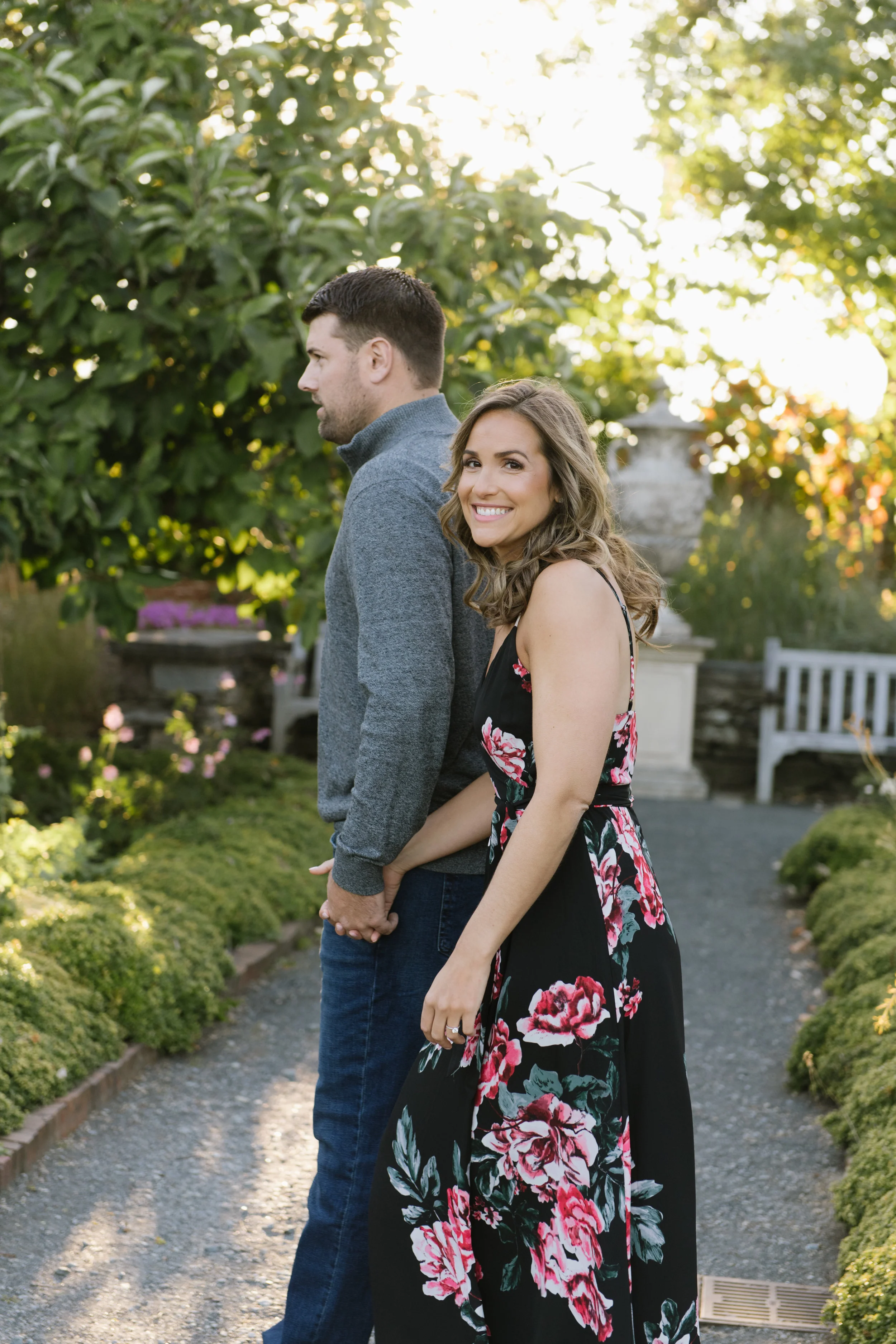 Tower Hill Botanical Garden Engagement Photos- Stephanie + Dan