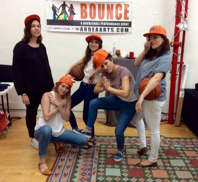 Our Summer 2016 interns pose for a photo in the studio after a long summer’s hard work, having helped present three workshops of BOUNCE in East Flatbush, Brooklyn, in its first appearance on an actual basketball court.