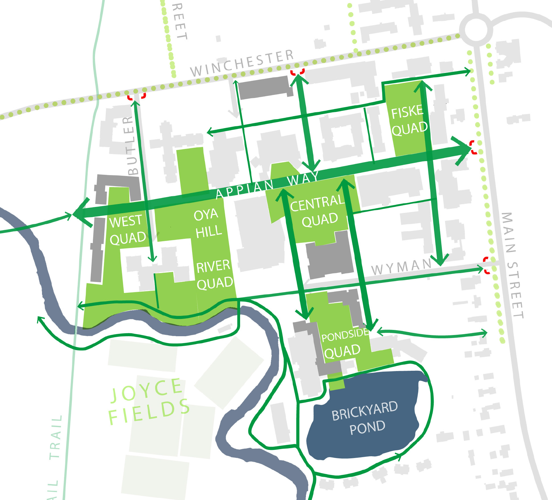 keene state college map Keene State College Campus Master Plan Hedlund Design Group