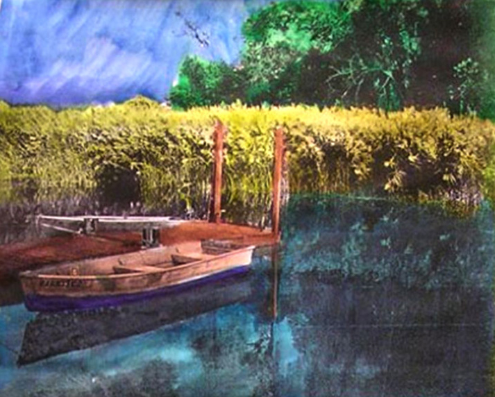 Using disposable cameras and printmaking materials purchased with an Ezra Jack Keats Mini-Grant,14 students became “Artists-in-Residence” at Dennis P. McHugh Piermont Public Library in Piermont, NY, exploring, sketching and taking pictures of the local landscape. An exhibit of their work included a seventh-grader’s photo transfer, hand-tinted with watercolors, of a rowboat on the Sparkill Creek as it winds through the Piermont Marsh to the Hudson River (pictured). For more information, visit Ezra Jack Keats Mini-Grants .