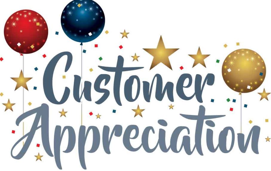 customer appreciation signs