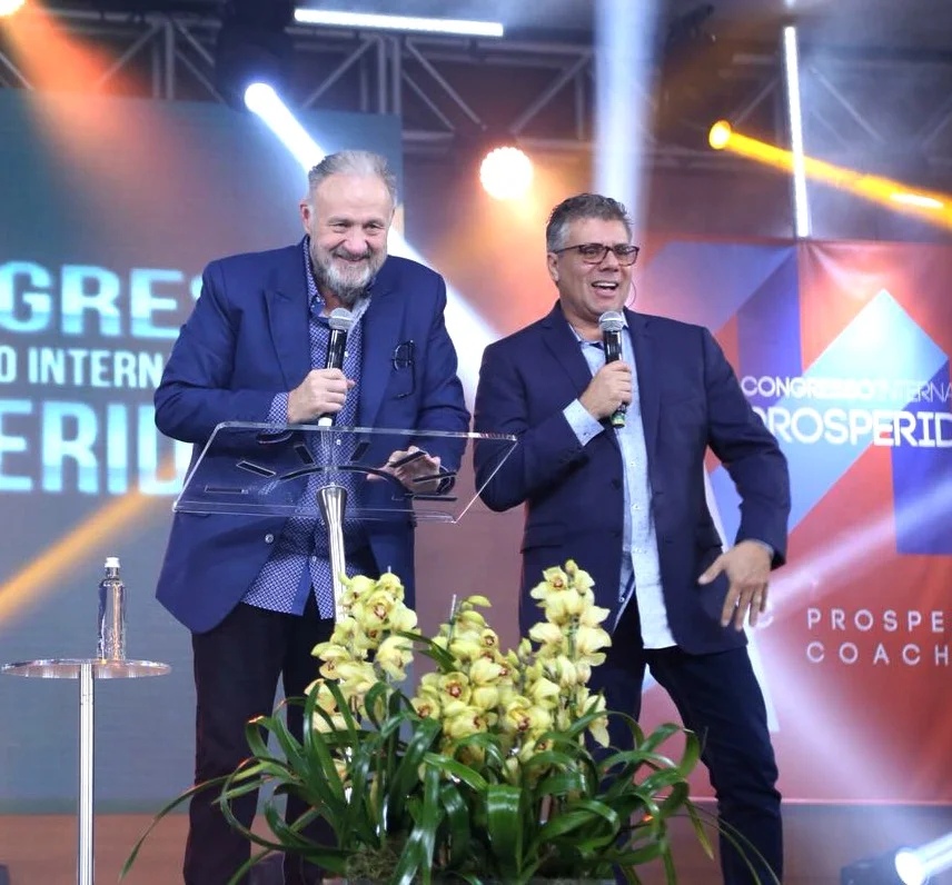 Apostle Kelly with Fabio Bertoni interpreting in Portuguese.