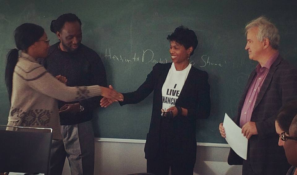 Dionne Nicholls, Program Director of Financially CLEAN along with Shaun Lynda, Co-Founder and Dean Merette, Dean of Faculty of Social Sciences at University of Ottawa.