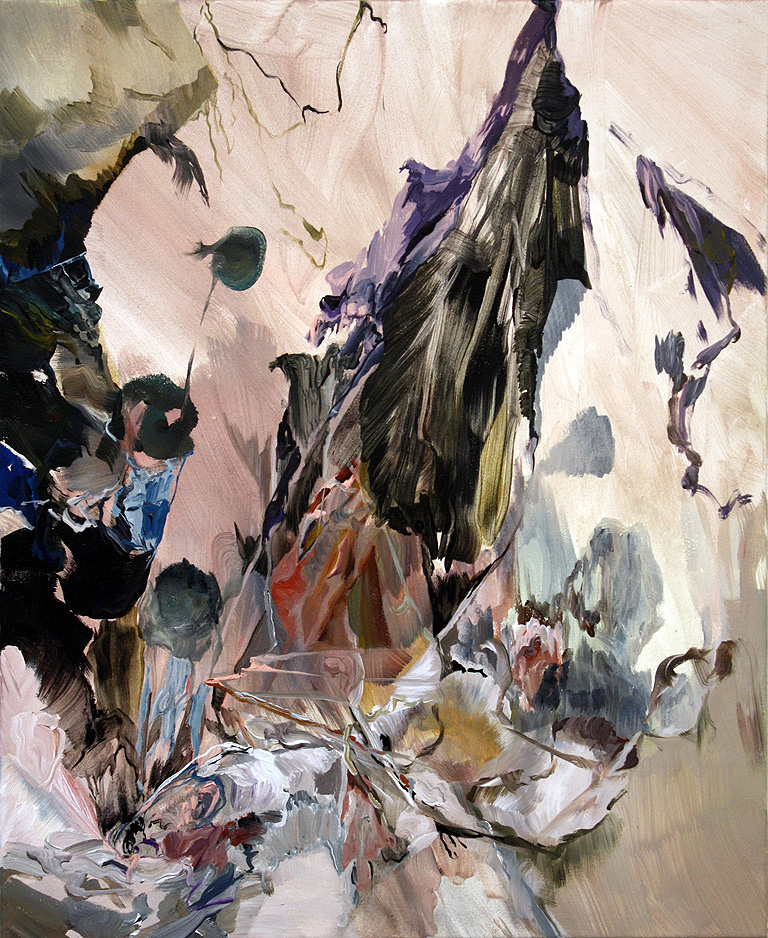   Huddle , 2011  acrylic on canvas  22" x 18" 