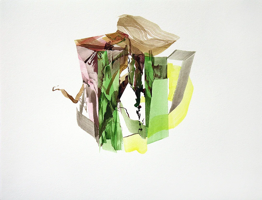 Accordian Drift watercolour and ink on paper 11" x 15"