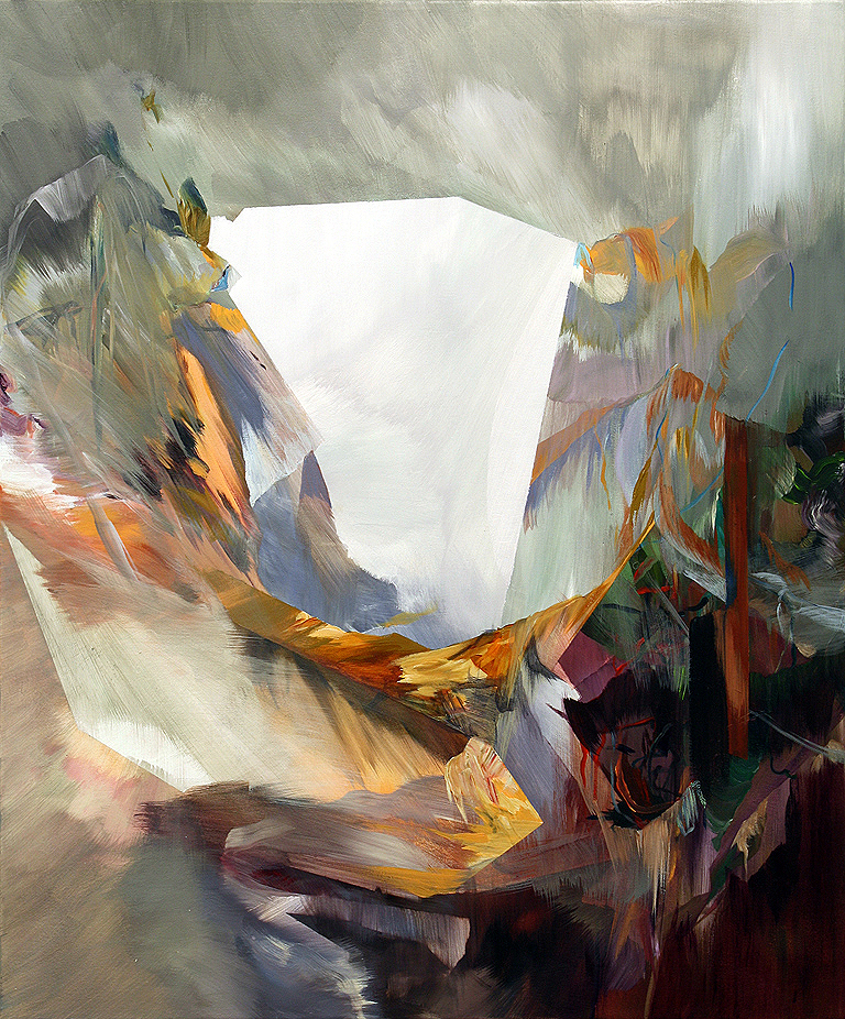   Crucible , 2011     acrylic on canvas  43" x 36" 