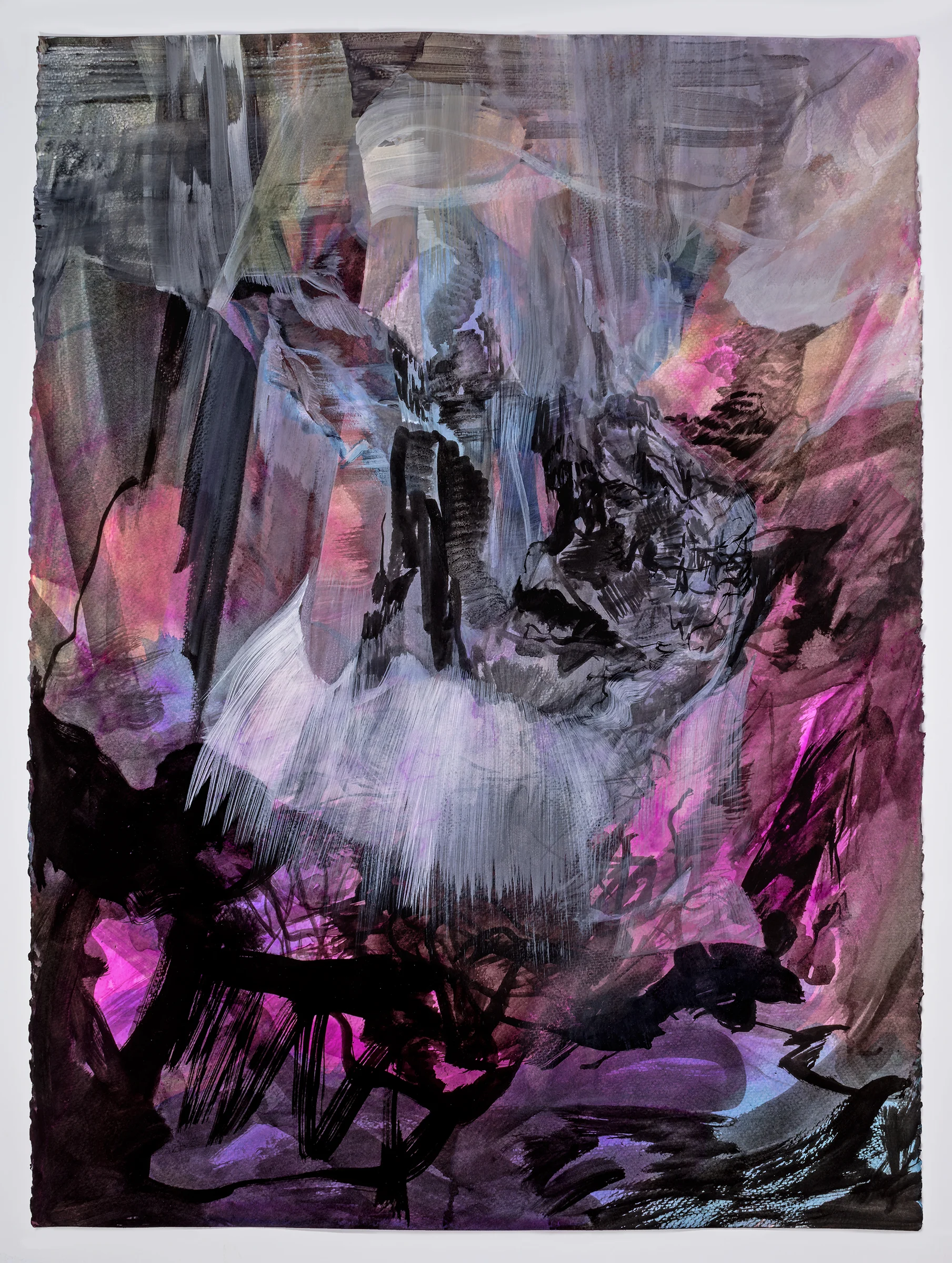Scylla - diptych (left) watercolour and ink on paper 30" x 22"