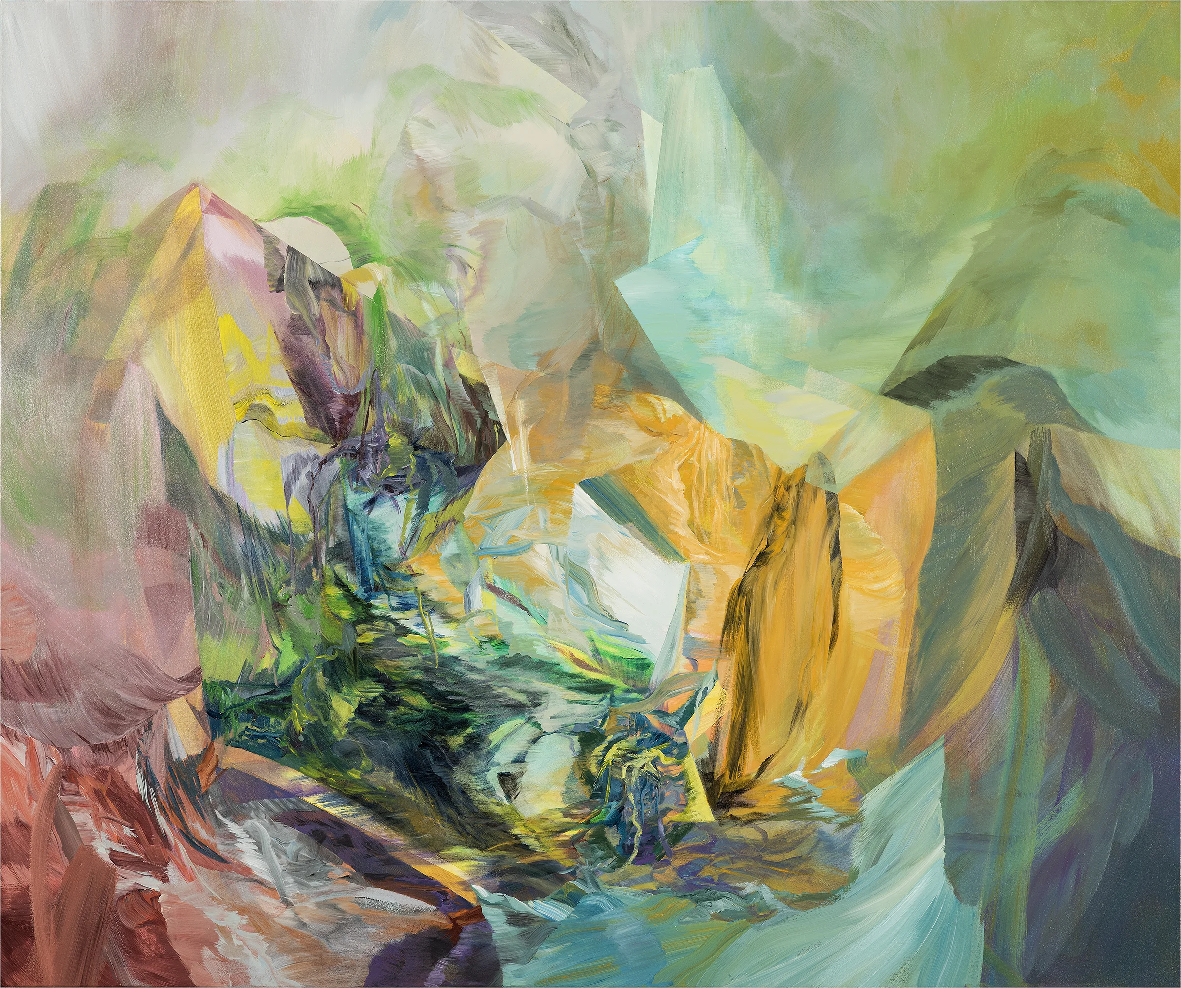 Beneath the Spin Light acrylic on canvas 60" x 72"