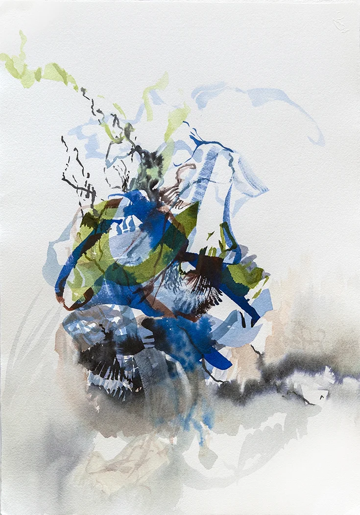 Rainmaker watercolour & ink on paper 20" x 14"