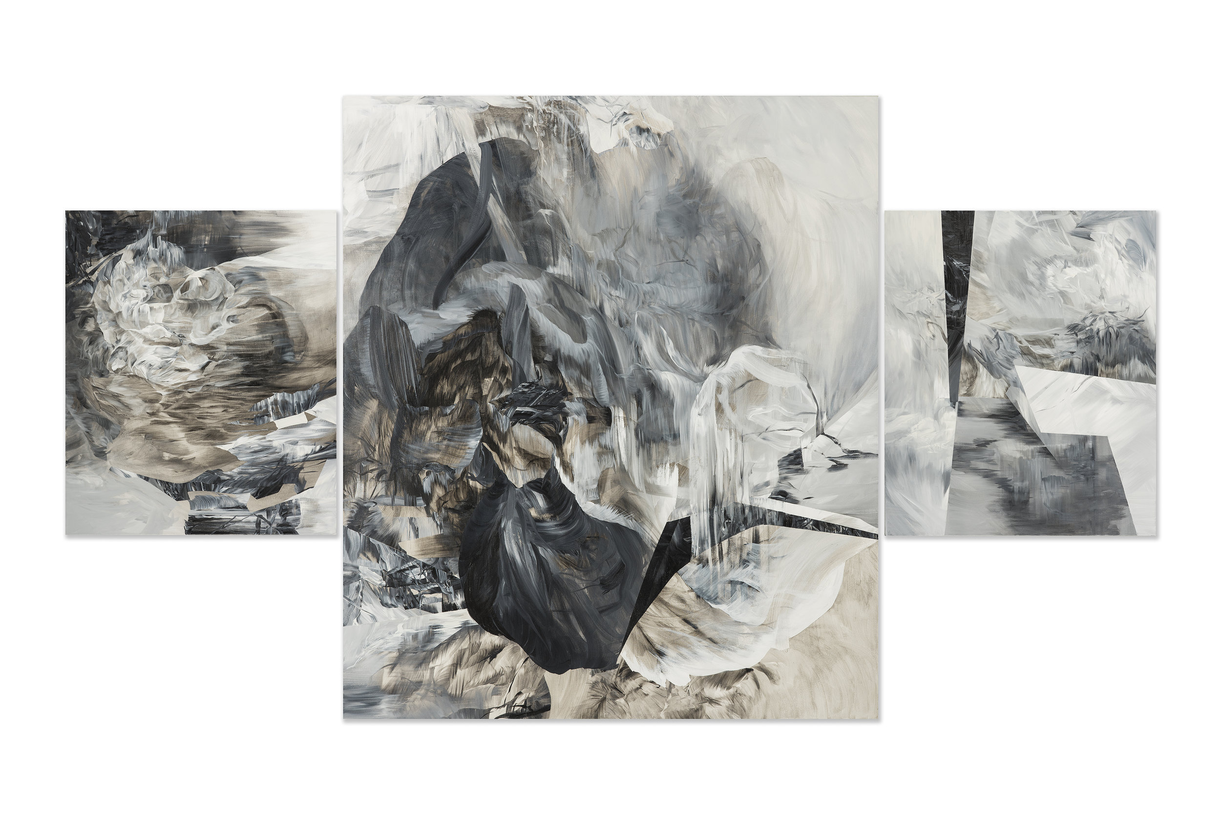   Altar - Triptych , 2014  acrylic on canvas  84" x 144" 