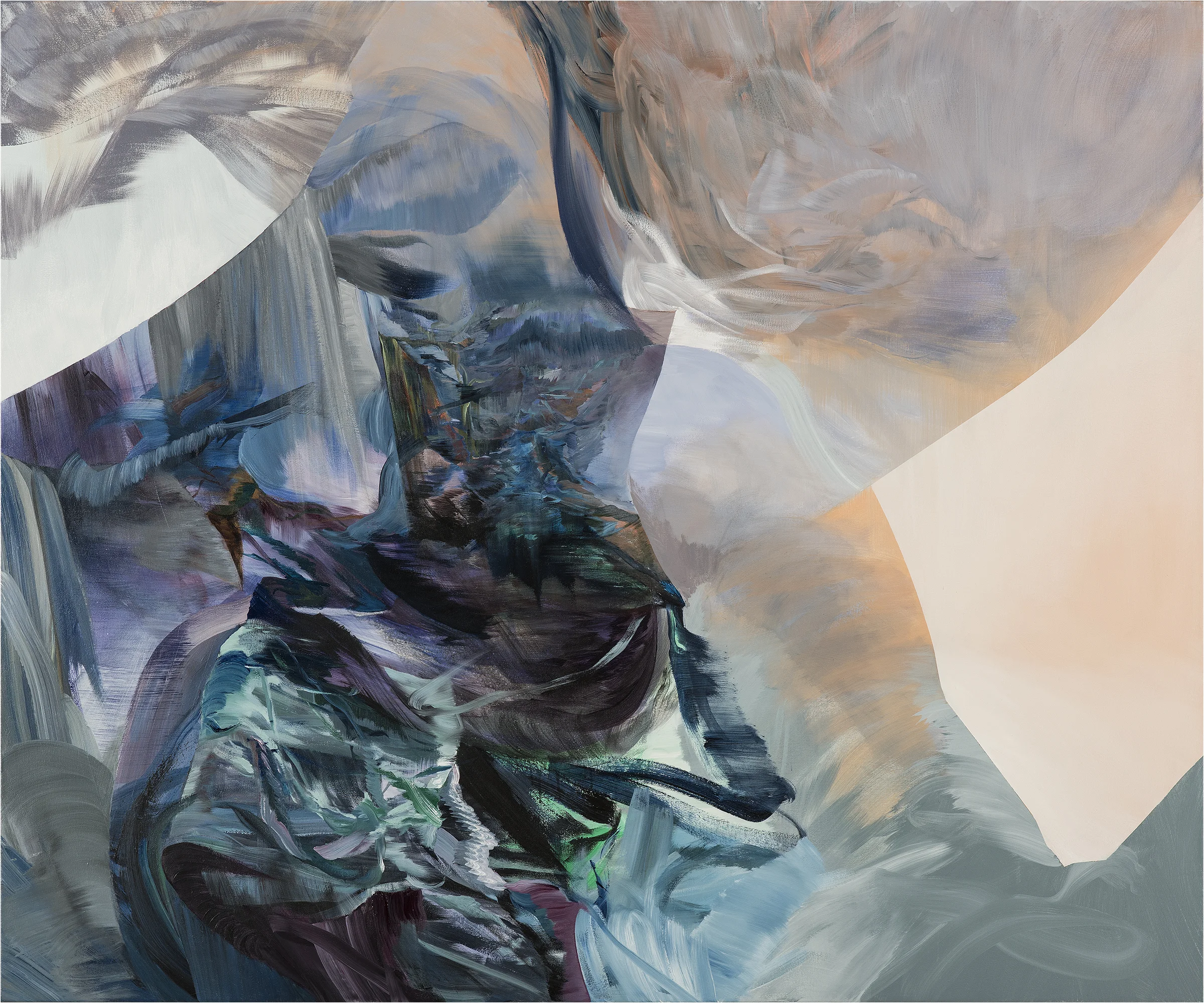 Paper Eye, acrylic on canvas, 60" x 72", 2016