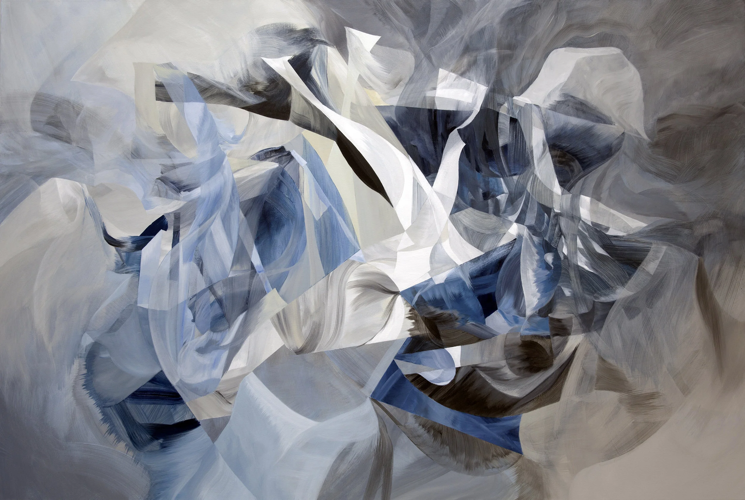 The Memory of Stone acrylic on canvas 47" x 70"