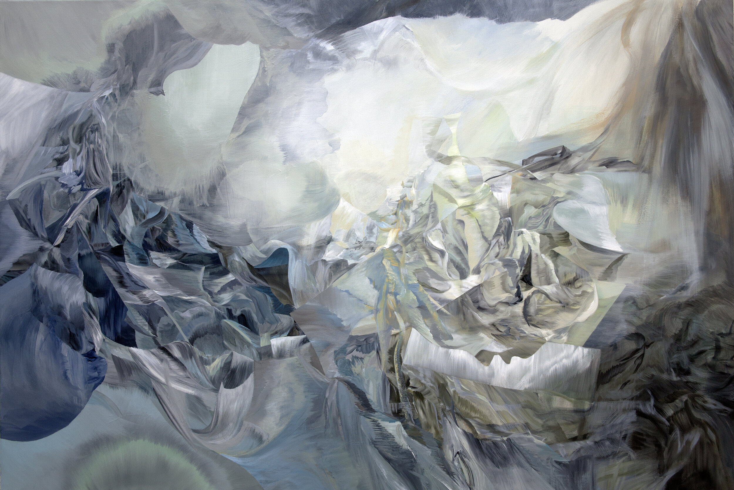   Stone Cirque / Phantoms of a Thousand Hours , 2020  acrylic on canvas  47” x 70” 