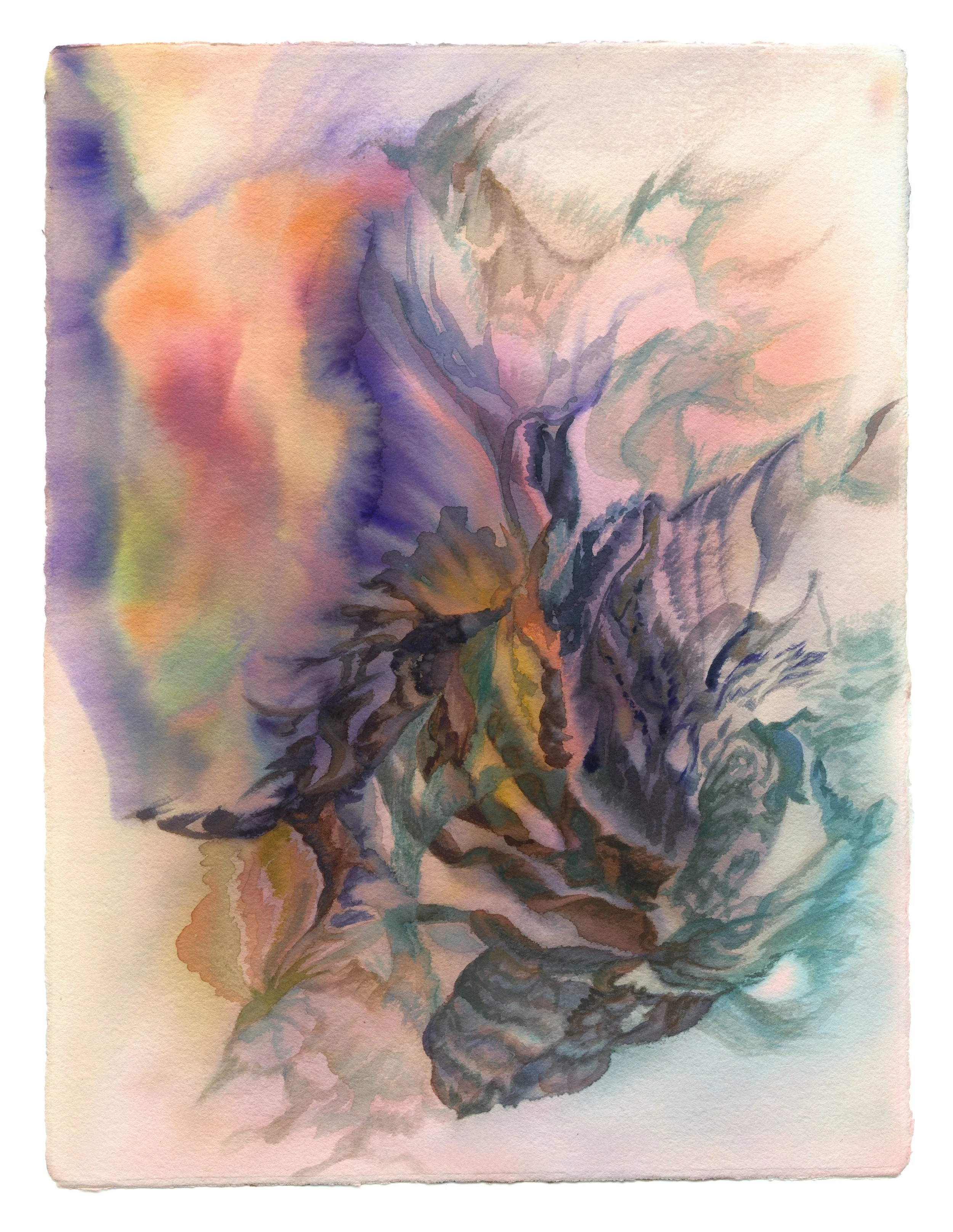   Gravity of Inertia, 9   watercolour and ink on paper  16” x 12” 