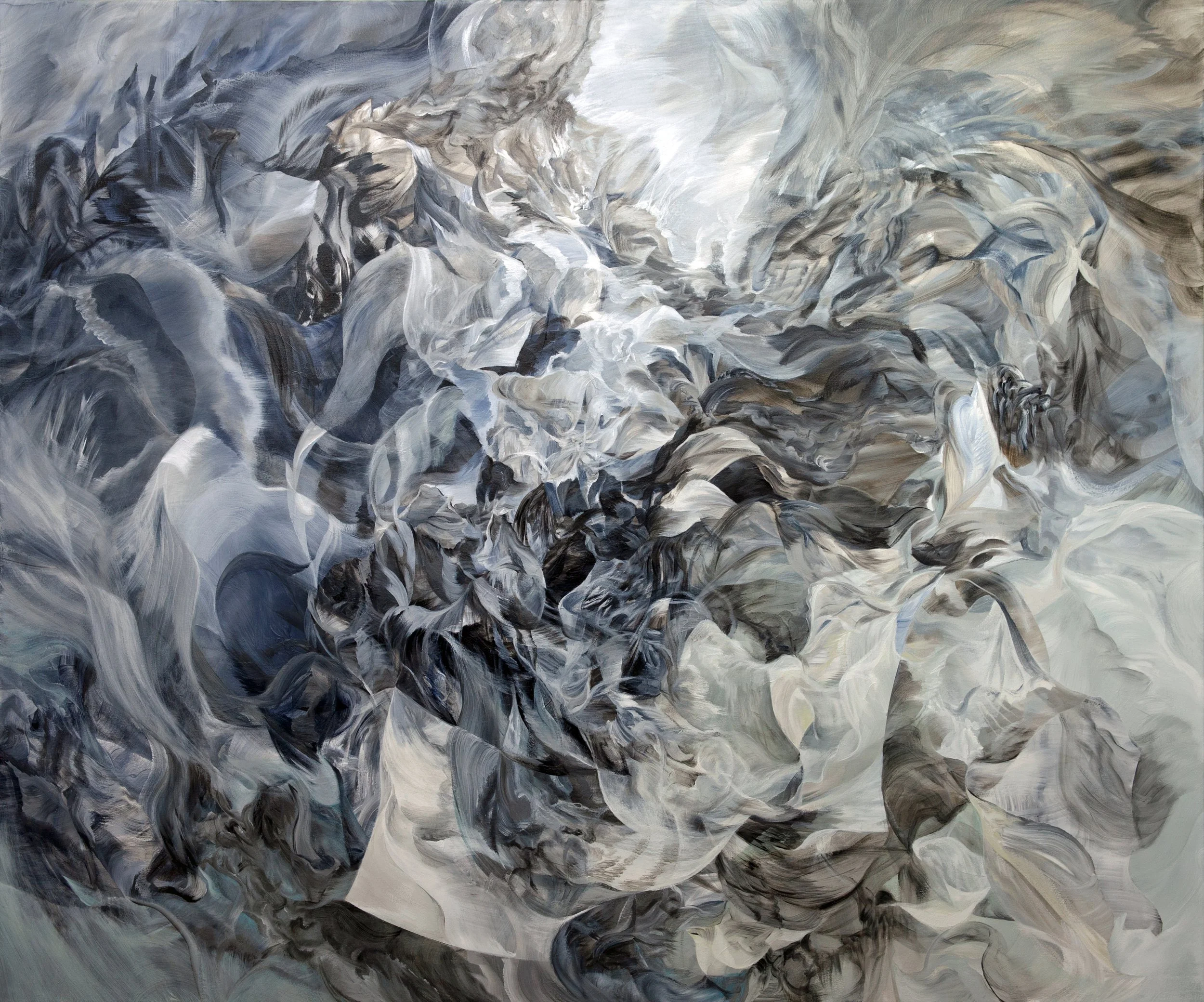 Asleep inside her bones acrylic on canvas 60” x 72”