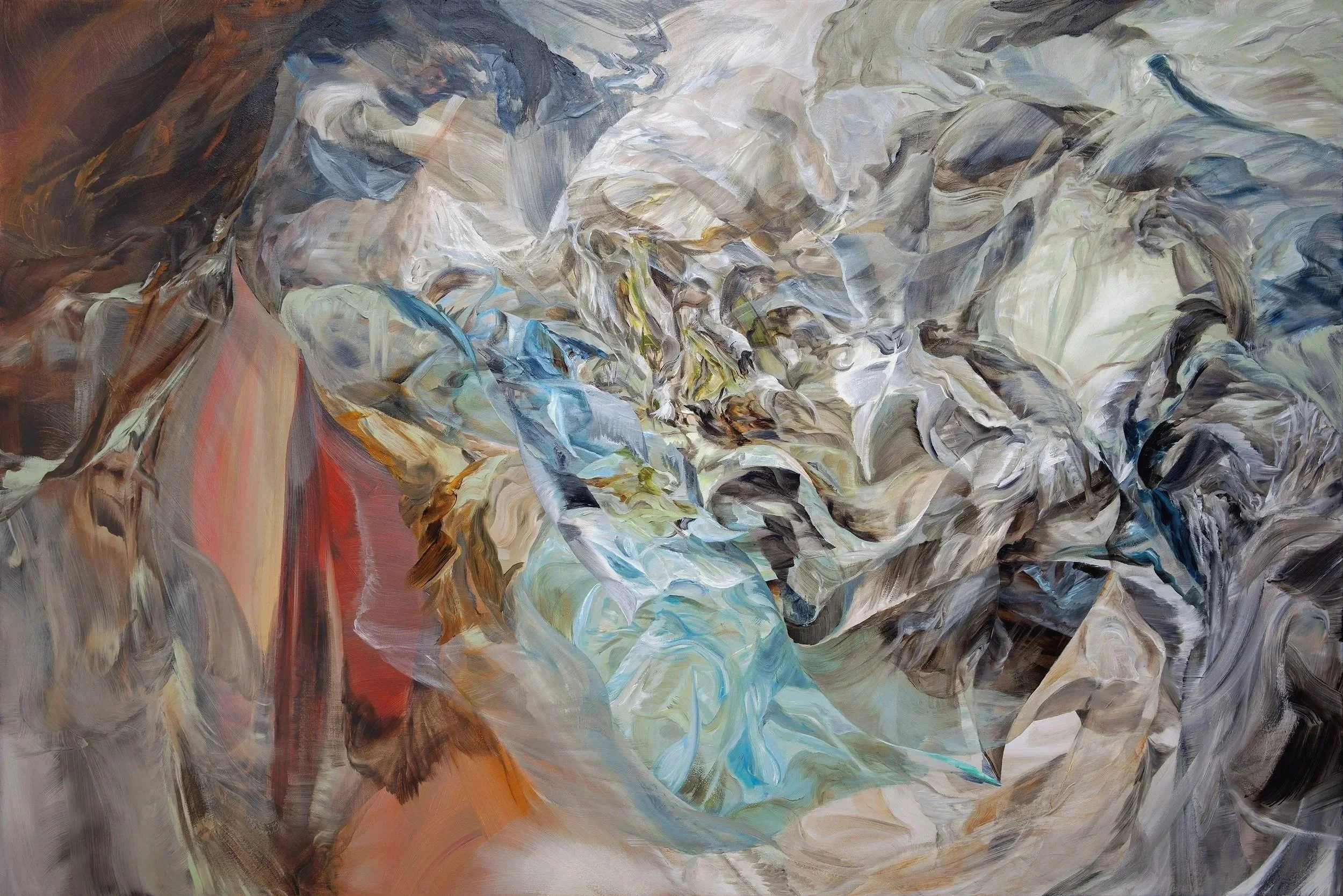   Liminal Interlude   acrylic on canvas  47” x 77” 