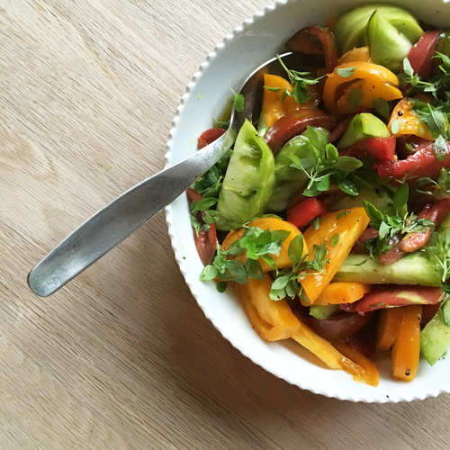 Salade de tomates ancestrales