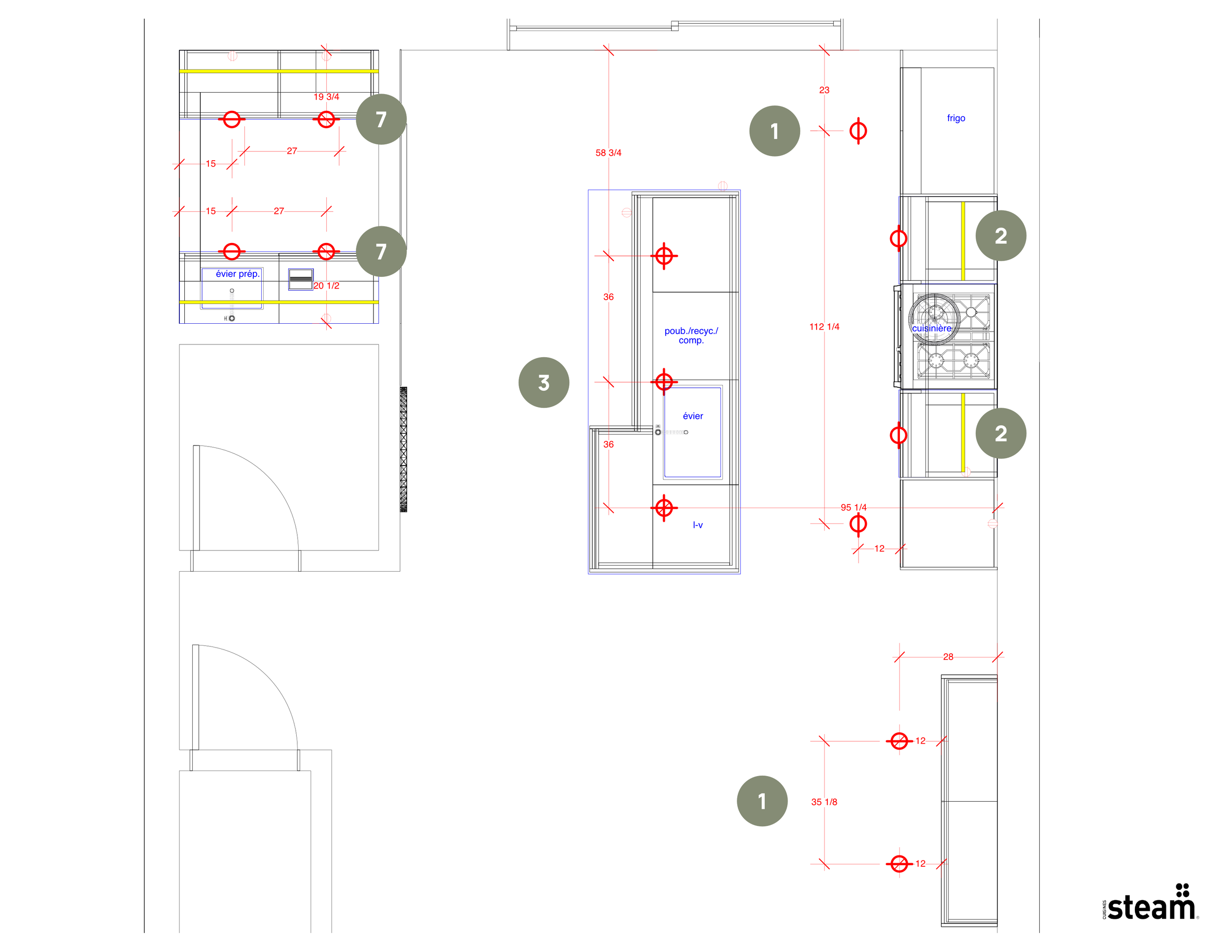 distance light to kitchen cabinet