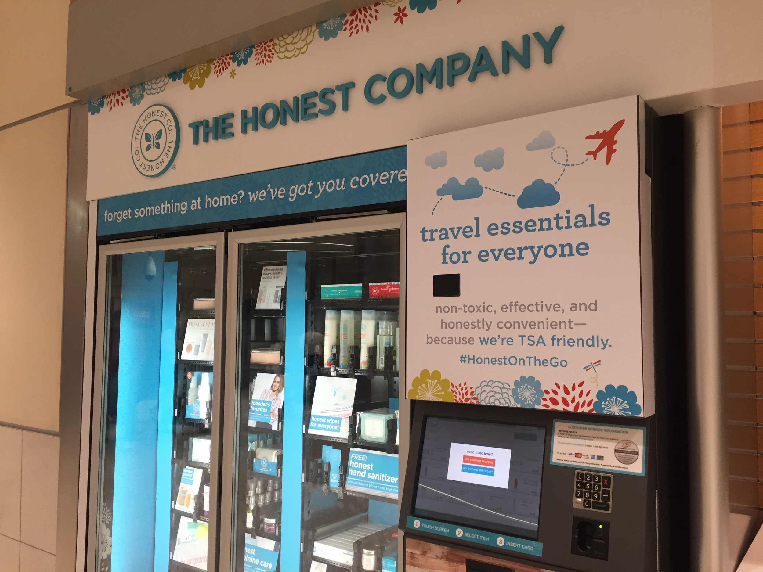 The Honest Company kiosk at ATL