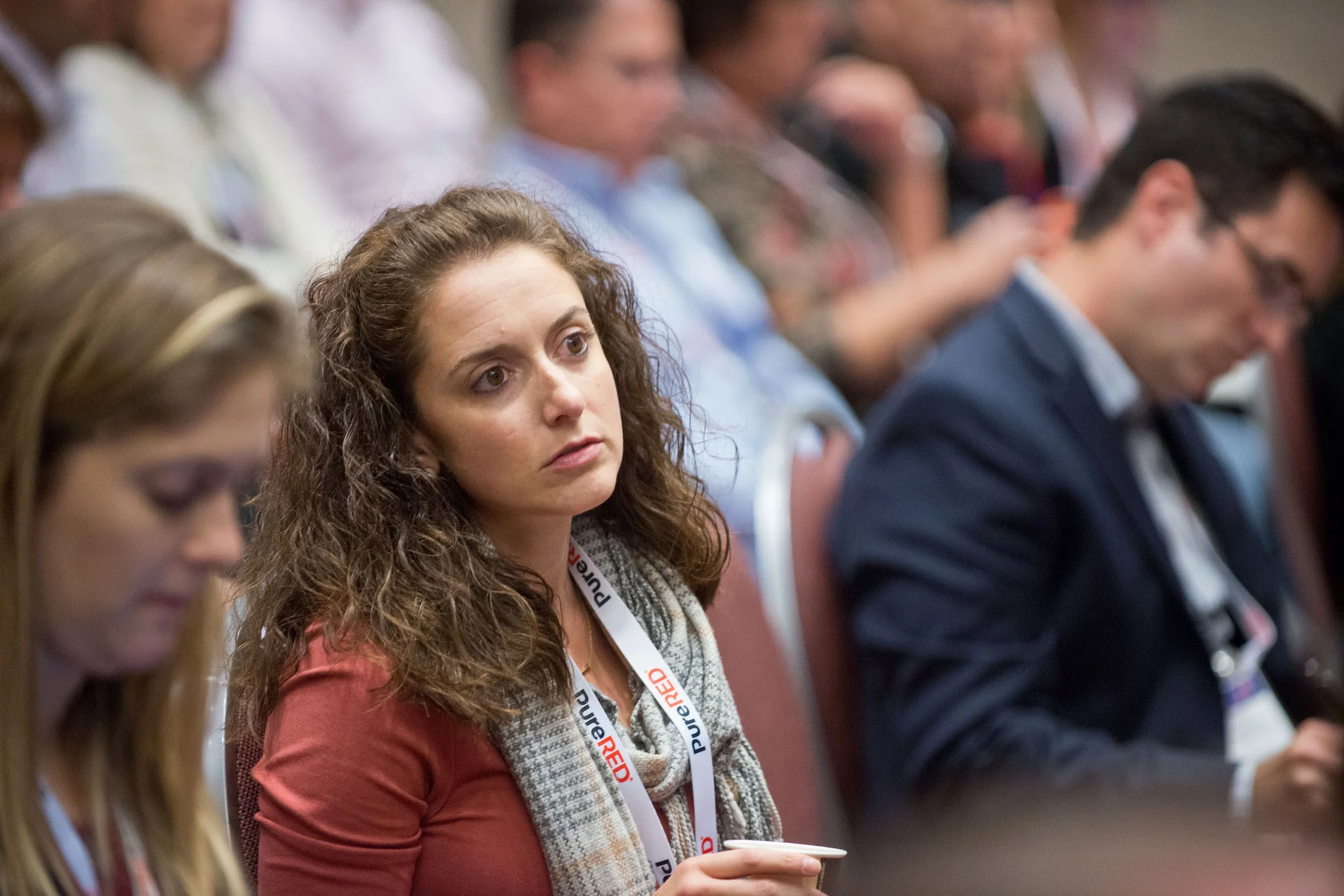 Lisa of Green Purse PR listening to one of the workshops. Photo source: Path to Purchase Expo.