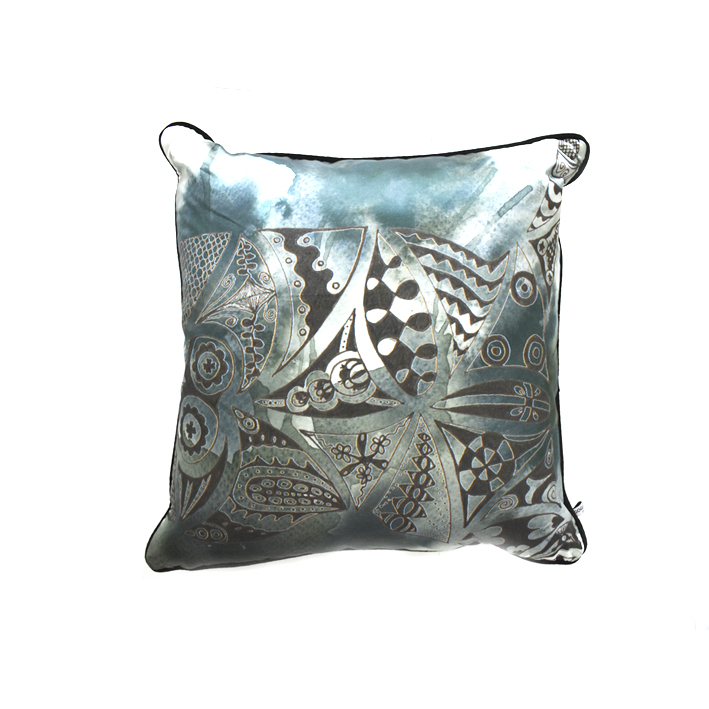 Birthday Dog velvet and silk Cushion